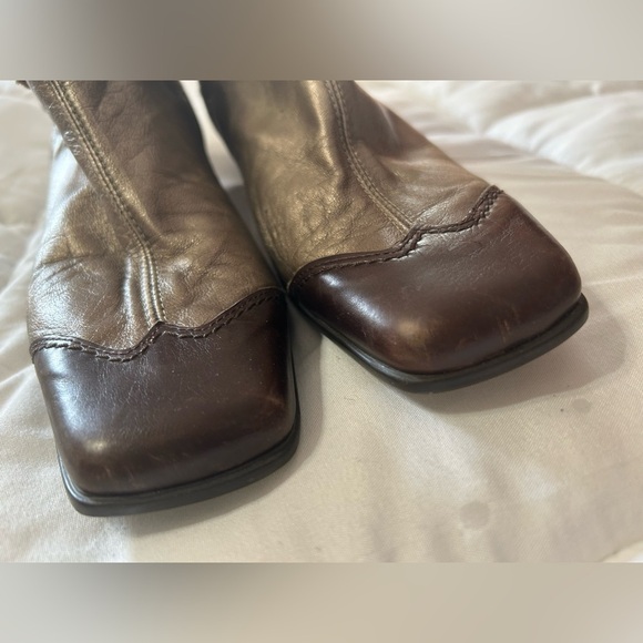 Sesto Meucci Italian Ankle Boots Square Toe 8 Narrow - Picture 3 of 8